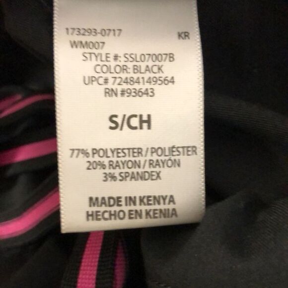 Scrubstar S Black four pocket w/pink trim details scrub bottom pants - Picture 13 of 14